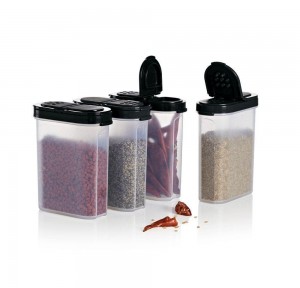 Tupperware Large Spice Shakers Black Dry Storage | DEKST1856