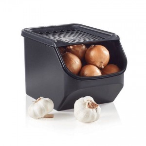 Tupperware Onion & Garlic Smart? Container Black Dry Storage | RNLEP4729