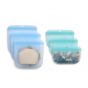 Tupperware The Ultimate Silicone Bag Slim Lunch Set Turquoise / White Refrigerator Storage | ZXMWD5109