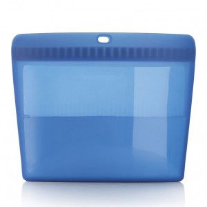 Tupperware Ultimate Silicone Stand-up Bag Large Blue Microwave Cooking | EUBLA1504