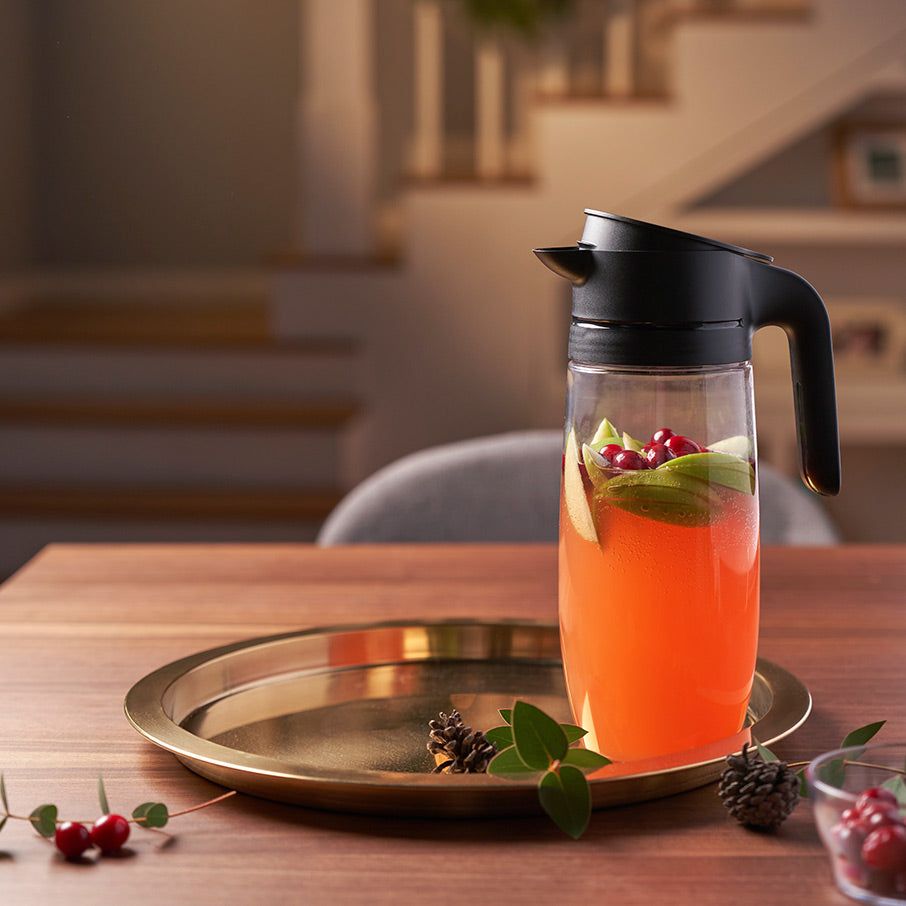 Tupperware Clearly Elegant Pitcher Black Drinkware | KHISL6521