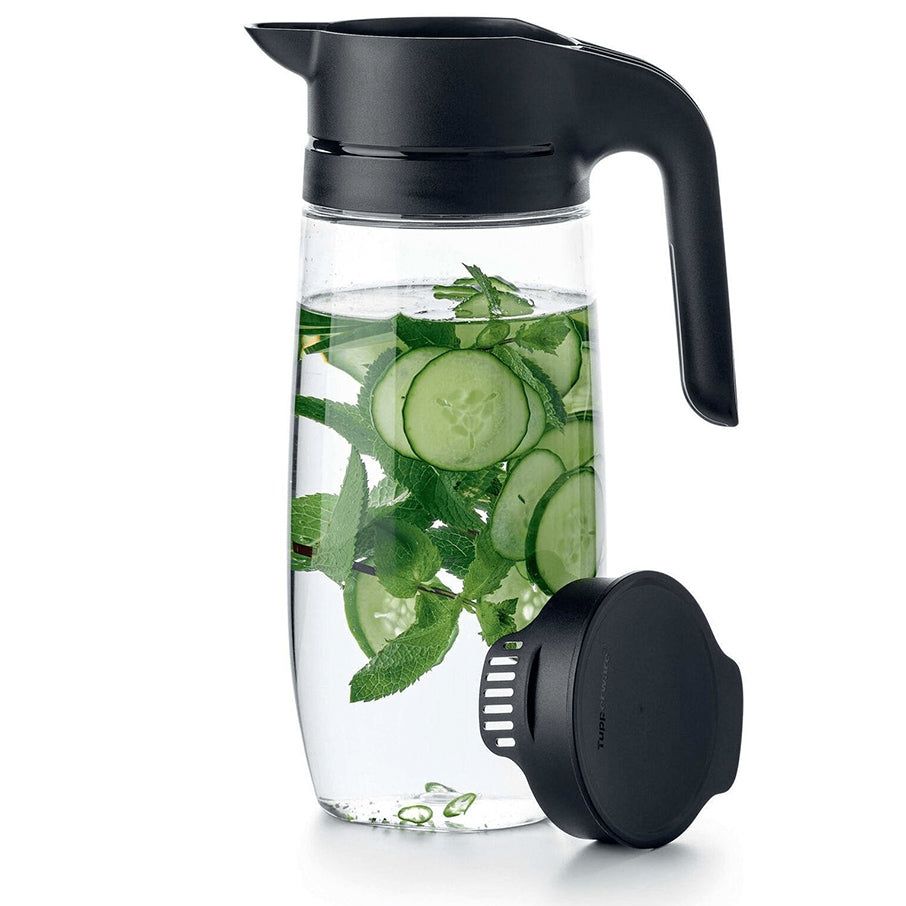 Tupperware Clearly Elegant Pitcher Black Drinkware | KHISL6521
