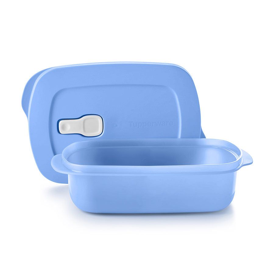 Tupperware Crystalwave Plus 4-cup/1 L Rectangular Cobalt Microwave Reheatable | ZUDBA8329