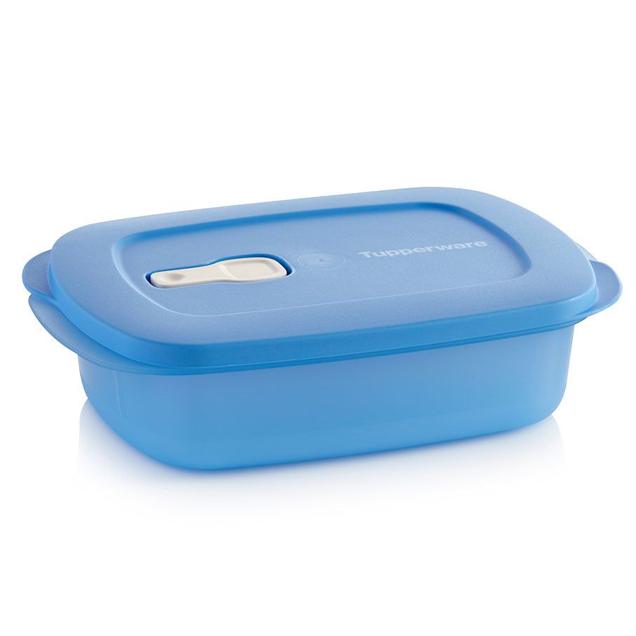 Tupperware Crystalwave Plus 4-cup/1 L Rectangular Cobalt Microwave Reheatable | ZUDBA8329