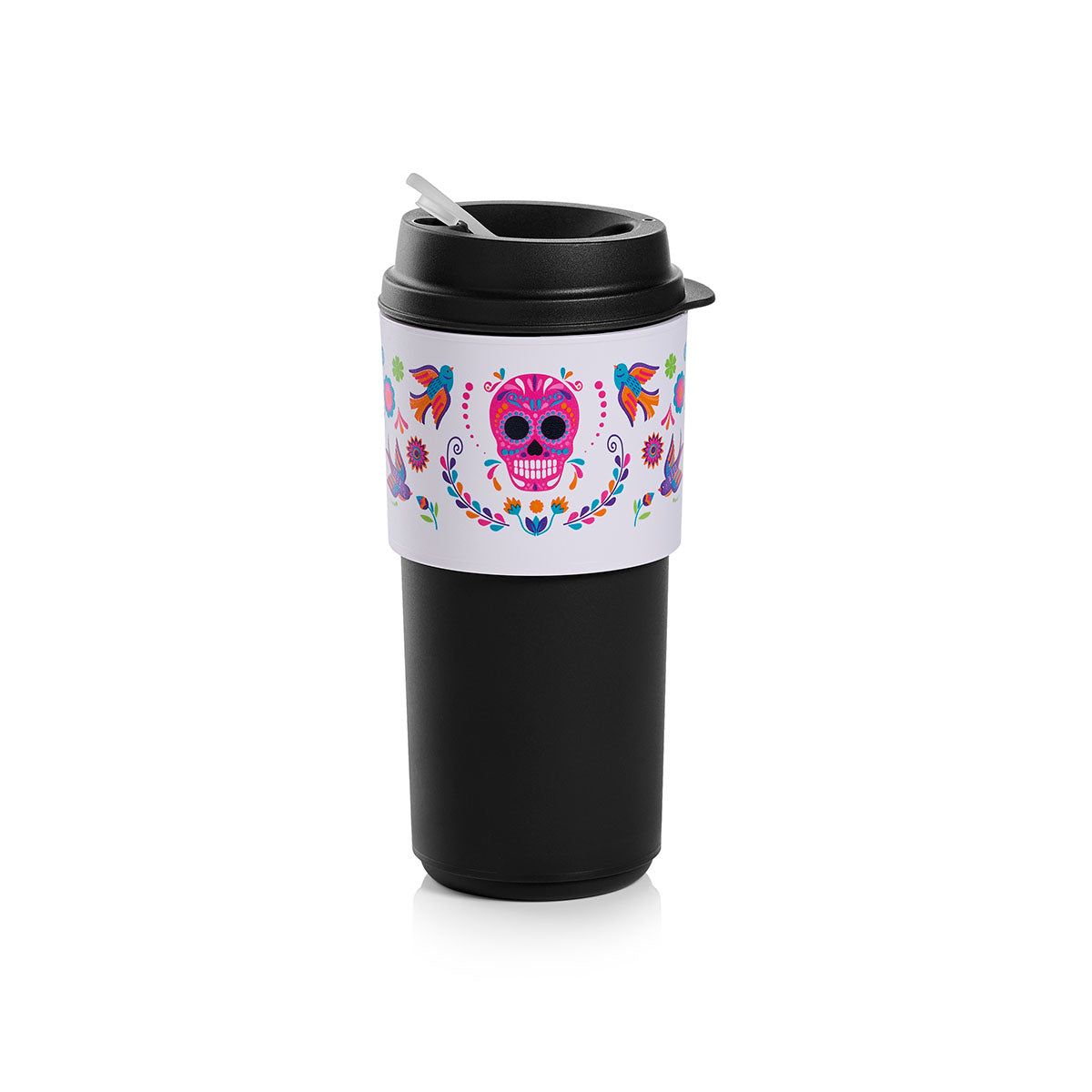 Tupperware Dia De Los Muertos Eco To-go Cup Black Thermal Drinkware | IPQZF9251