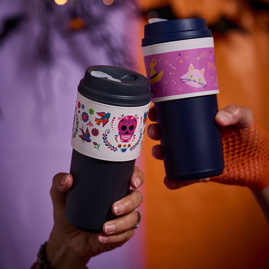 Tupperware Dia De Los Muertos Eco To-go Cup Black Thermal Drinkware | IPQZF9251