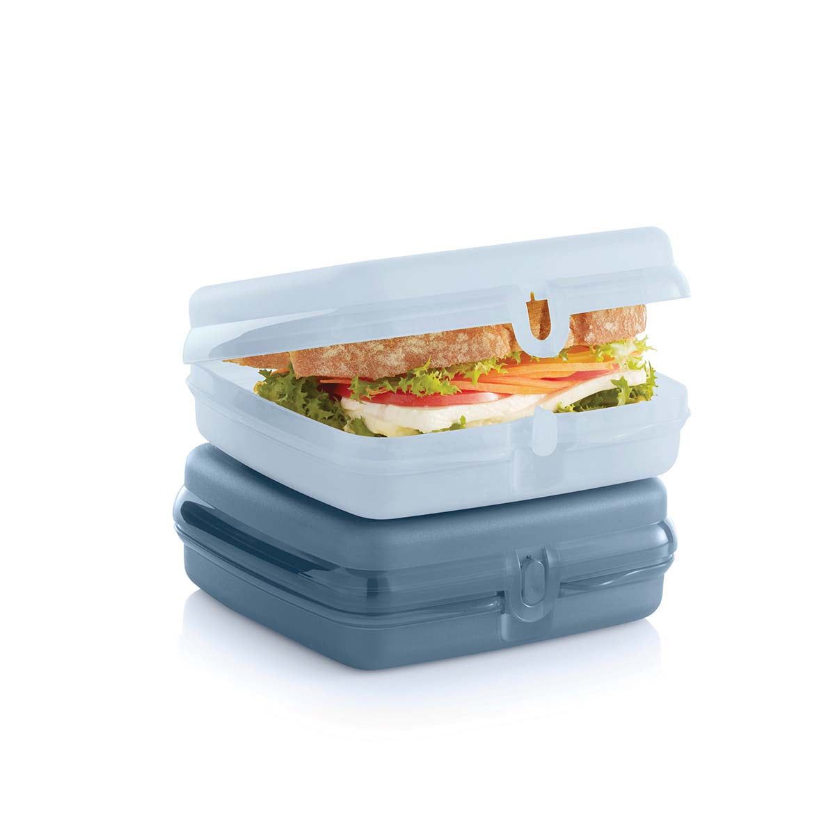 Tupperware Eco+ Sandwich Keepers White / Blue Lunch and Snacks | QOMWG8139