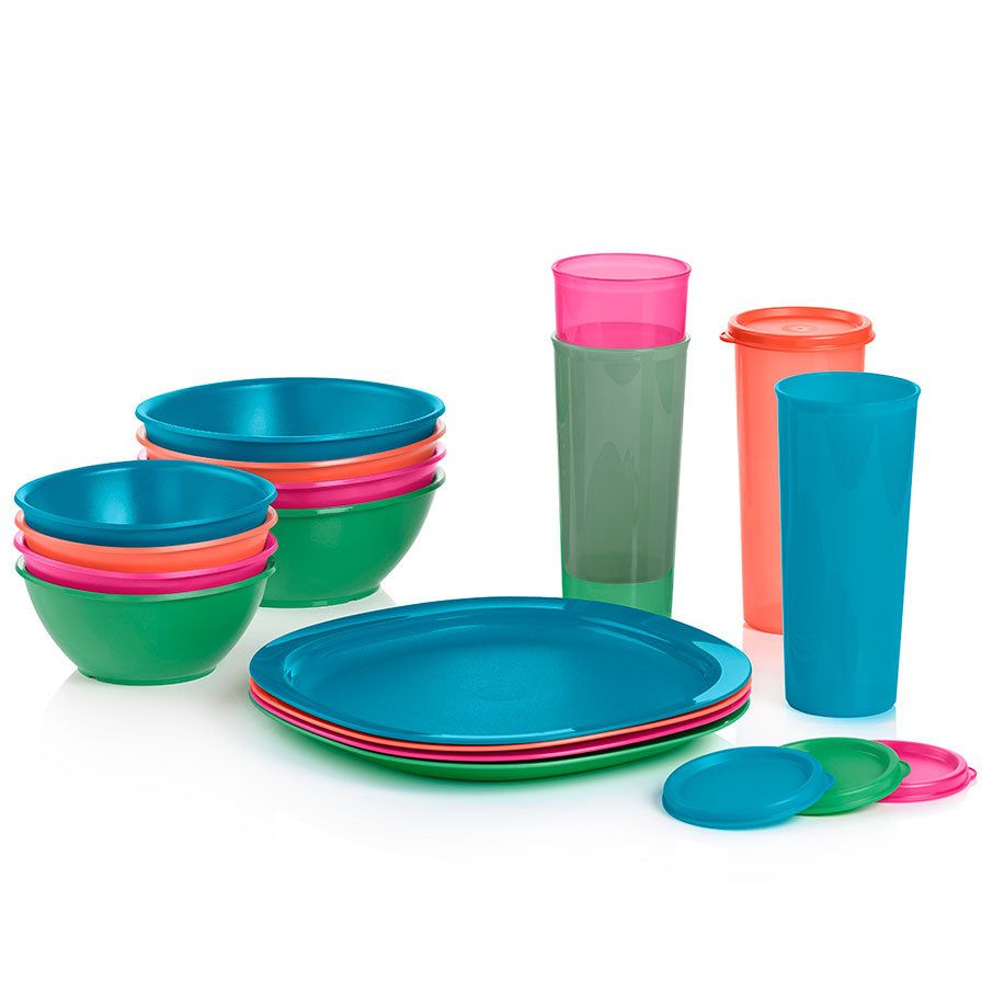 Tupperware Everyday 16-pc. Serving Set Plates and Bowls | IUSQV7384