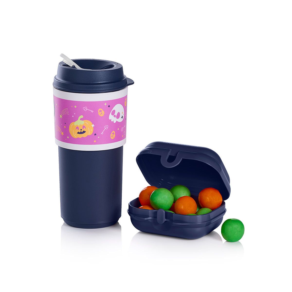 Tupperware Halloween Beverage And Bites Set Navy Lunch and Snacks | FUPZK1095
