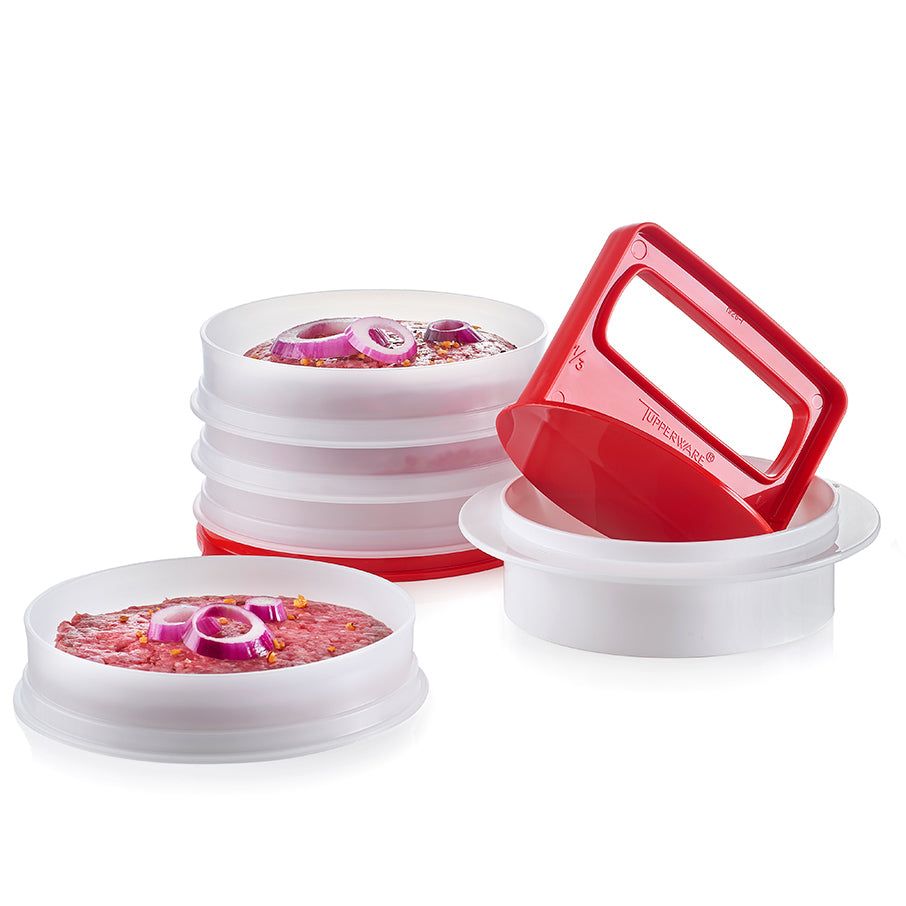 Tupperware Hamburger Press & Keepers Set Freezer Storage | NUZRB0289
