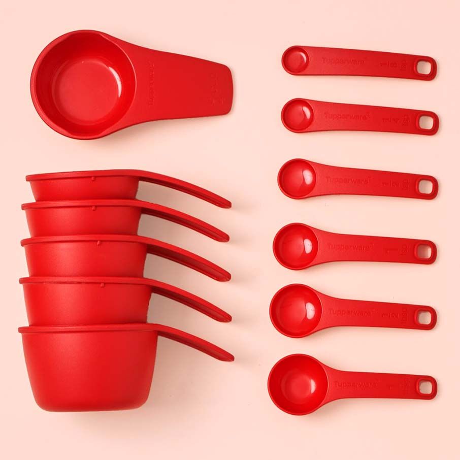 Tupperware Measuring Mates Set Chili Mixing Bowls and Measuring | TRISM4681