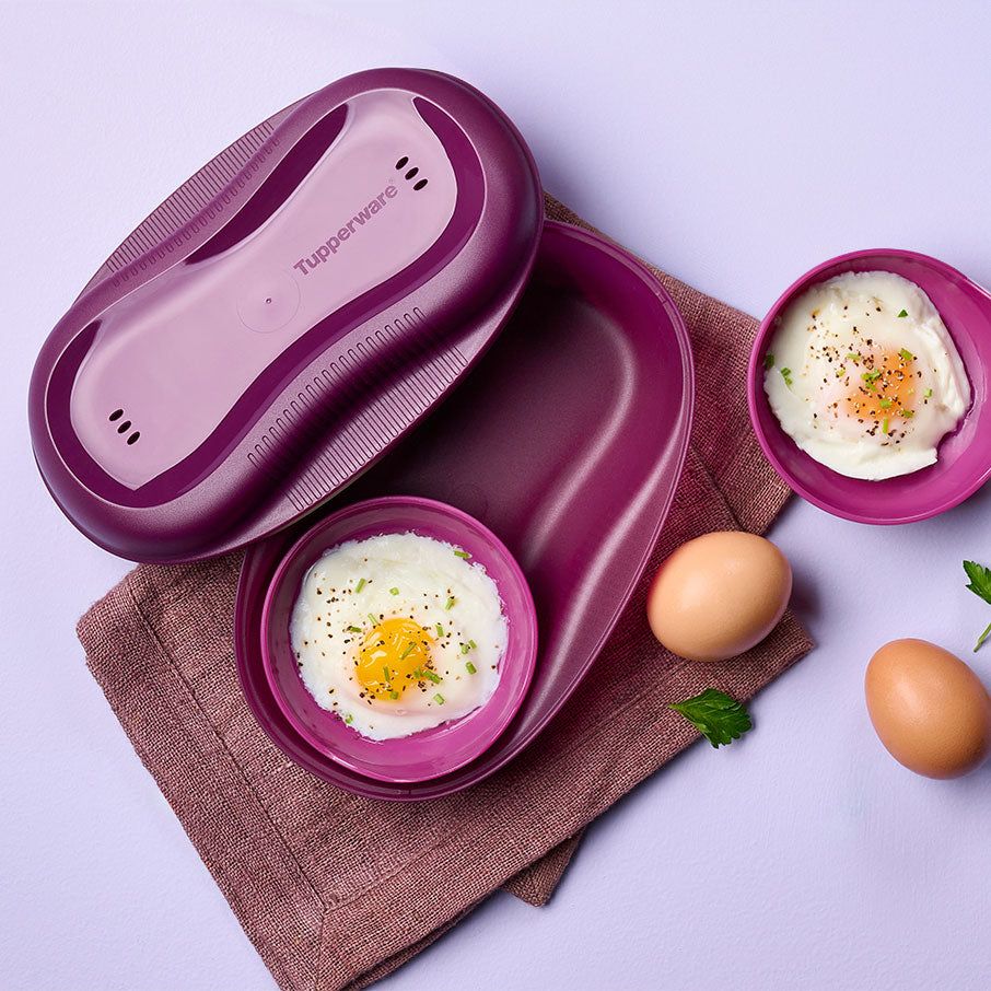 Tupperware Microwave Breakfast Maker Set Purple Microwave Cooking | JPBLM9613
