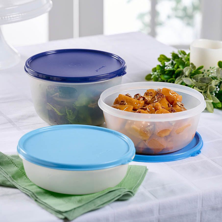 Tupperware Modular Bowl Medium 3-pc. Set With Free Modular Bowl Large Ice Cube Refrigerator Storage | SZRMD1286