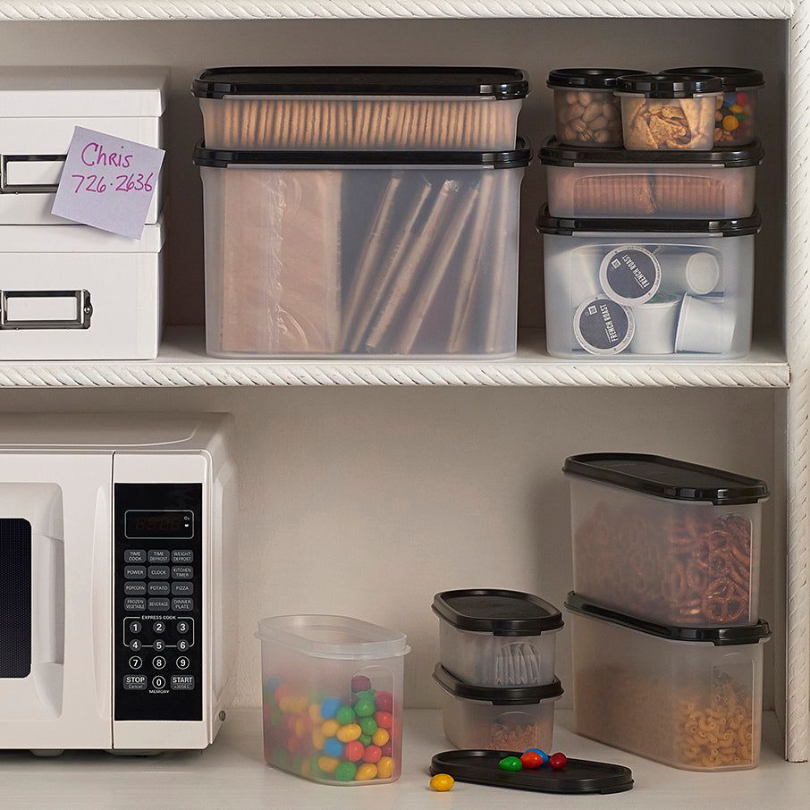 Tupperware Modular Mates Oval 2 Black Dry Storage | UYNSG0237