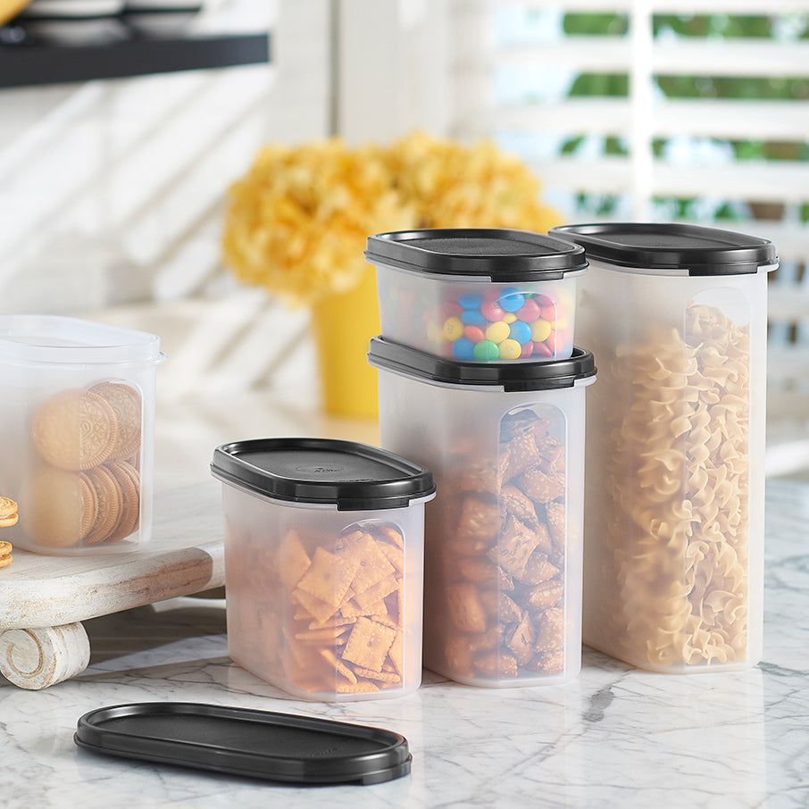 Tupperware Modular Mates Oval 4 Black Dry Storage | BWDMI7206