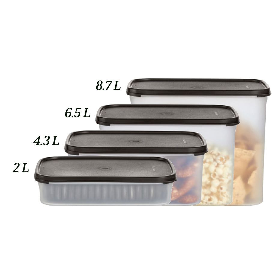 Tupperware Modular Mates Rectangular 3 Black Dry Storage | NQPCO5842