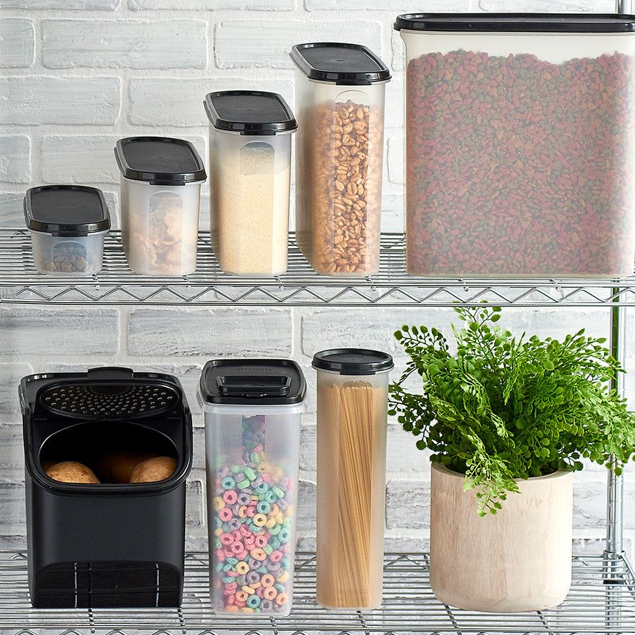 Tupperware Modular Mates Spaghetti Dispenser Black Dry Storage | BDWAI4528