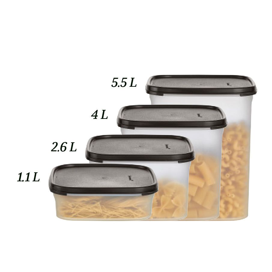 Tupperware Modular Mates Square 1 Black Dry Storage | CKENS6840