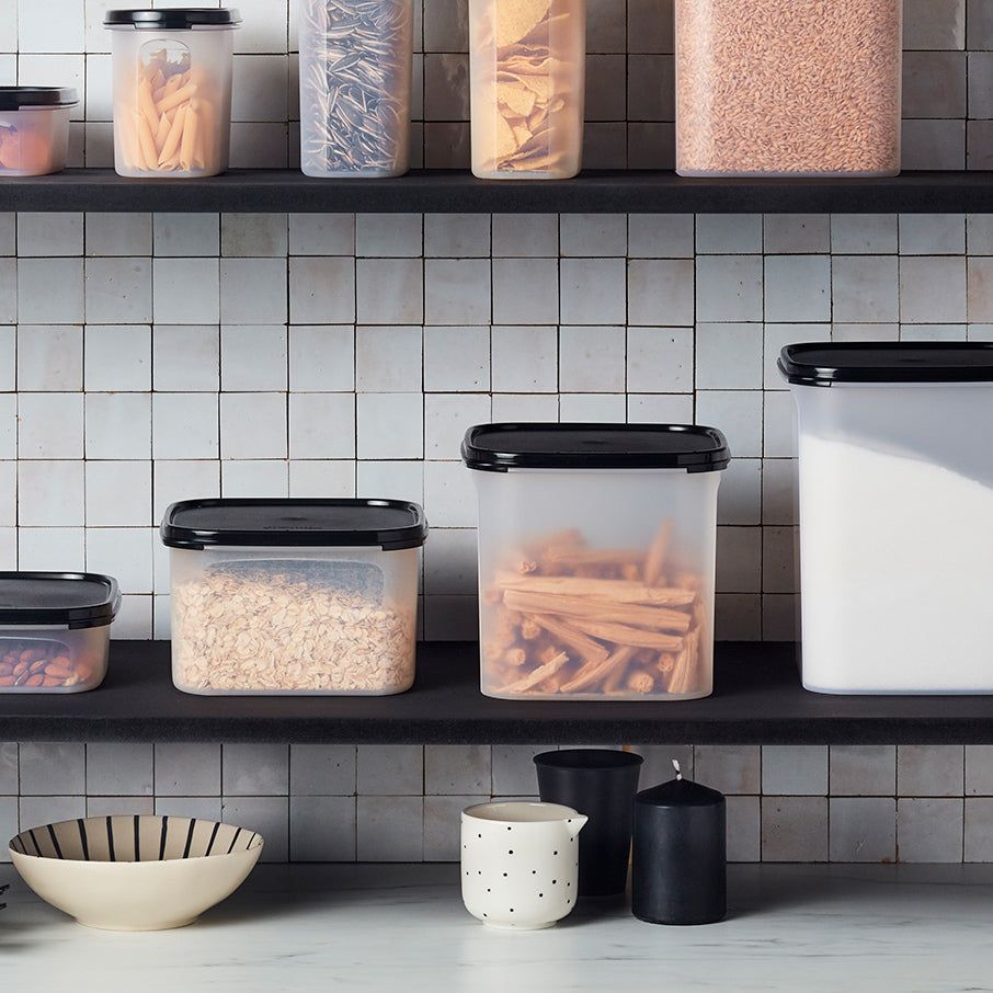 Tupperware Modular Mates Square 3 Black Dry Storage | HNZGO4573