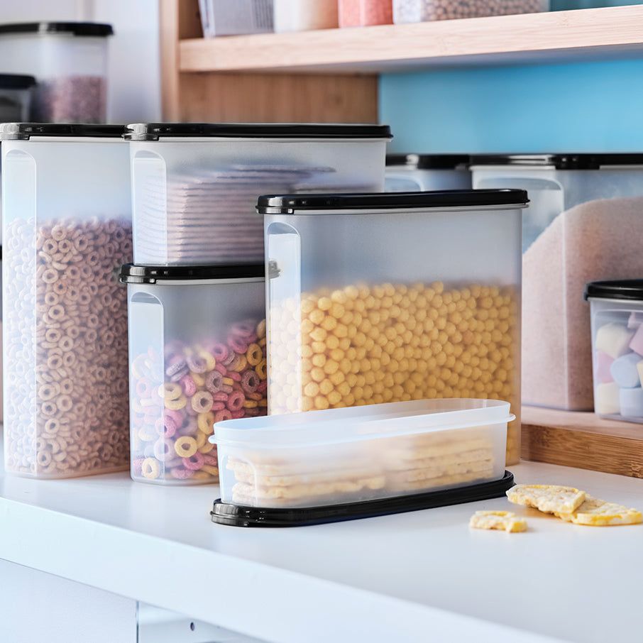 Tupperware Modular Mates Super Oval 1 Black Dry Storage | NXFAV0318