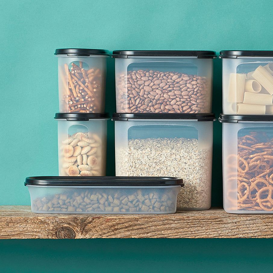 Tupperware Modular Mates Super Oval 1 Black Dry Storage | NXFAV0318