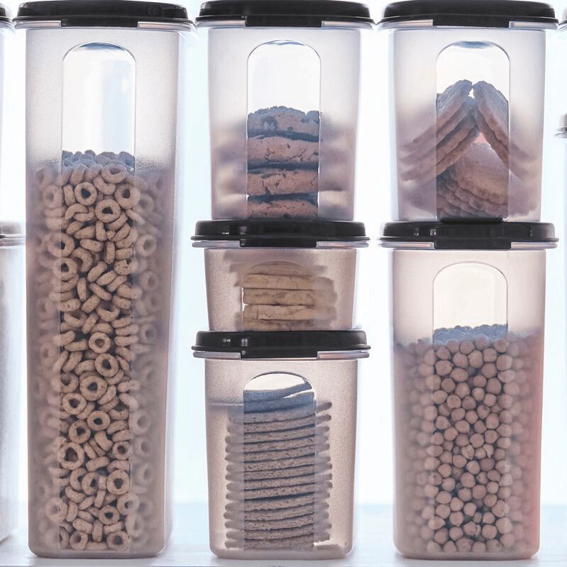 Tupperware Modular Mates Super Oval 2 Black Dry Storage | AEOUF4285