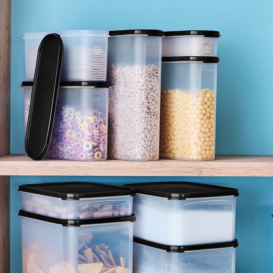 Tupperware Modular Mates Super Oval 5 Black Dry Storage | ISXWV3601