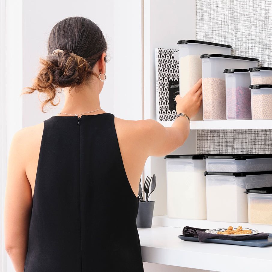 Tupperware Modular Mates Super Oval 5 Black Dry Storage | ISXWV3601
