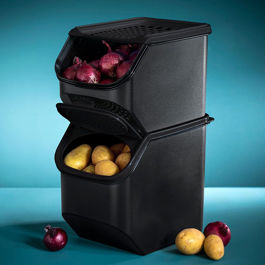 Tupperware Onion & Garlic Smart? Container Black Dry Storage | RNLEP4729