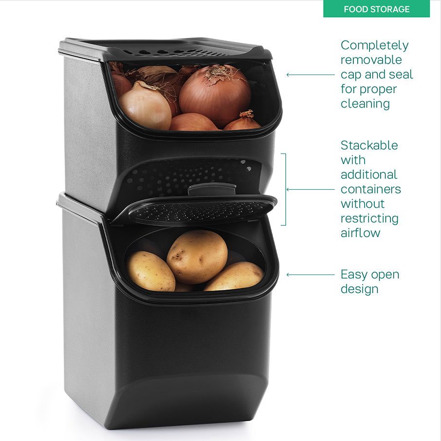 Tupperware Potato Smart Container Black Dry Storage | SLTJC8052