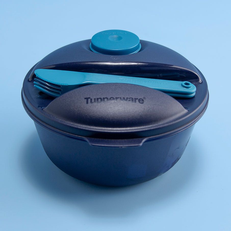 Tupperware Salad On The Go Set Peacock Lunch and Snacks | AXHJD3250
