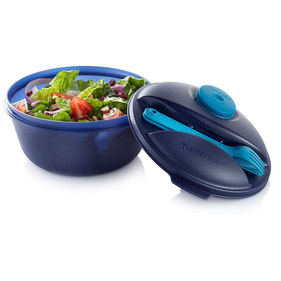 Tupperware Salad On The Go Set Peacock Lunch and Snacks | AXHJD3250
