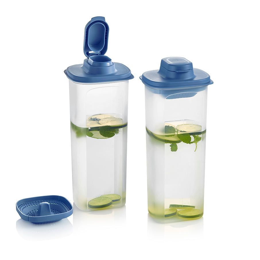 Tupperware Slim Line Pitcher With Strainer Set Dragonfly Refrigerator Storage | LQVGU7648