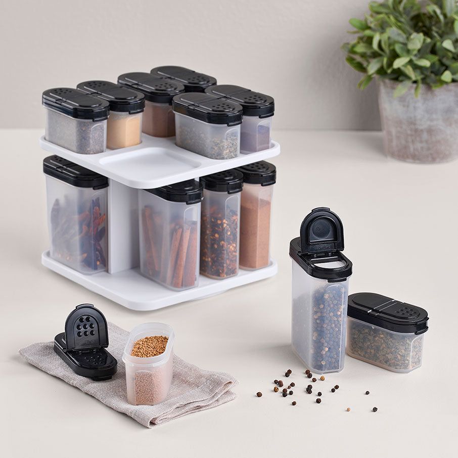 Tupperware Spice Shaker Set With Carousel Dry Storage | YRCHG4087