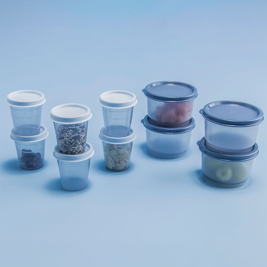 Tupperware Super Snack 10-pc. Set White / Blue / Light Lunch and Snacks | HPEXC6195