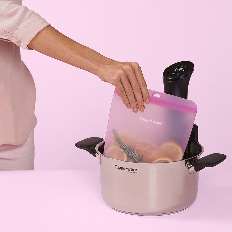 Tupperware Ultimate Silicone Slim Bag Large Water Vineyard Refrigerator Storage | BNUCM2874