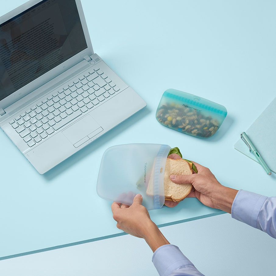 Tupperware Ultimate Silicone Slim Bag Mini White Refrigerator Storage | YQHWZ4297