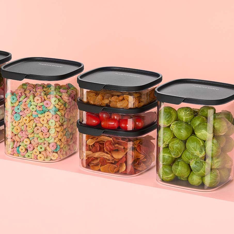 Tupperware Ultra Clear Square 5-pc. Set Cosmos Dry Storage | OJNLX3297