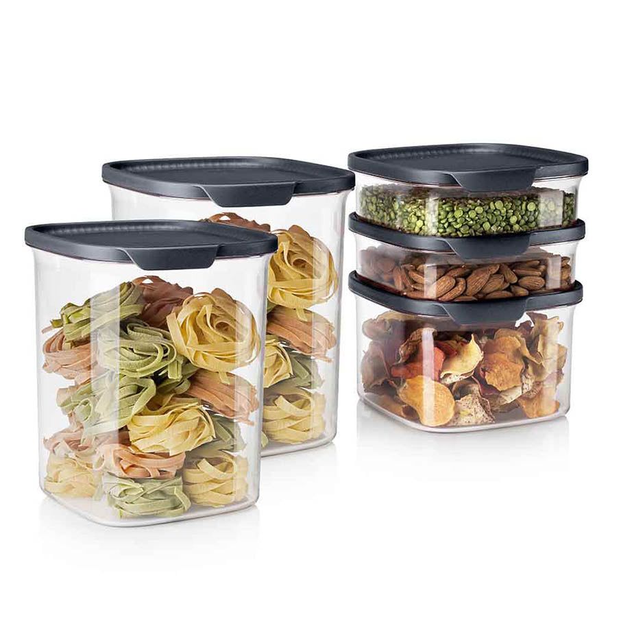 Tupperware Ultra Clear Square 5-pc. Set Cosmos Dry Storage | OJNLX3297