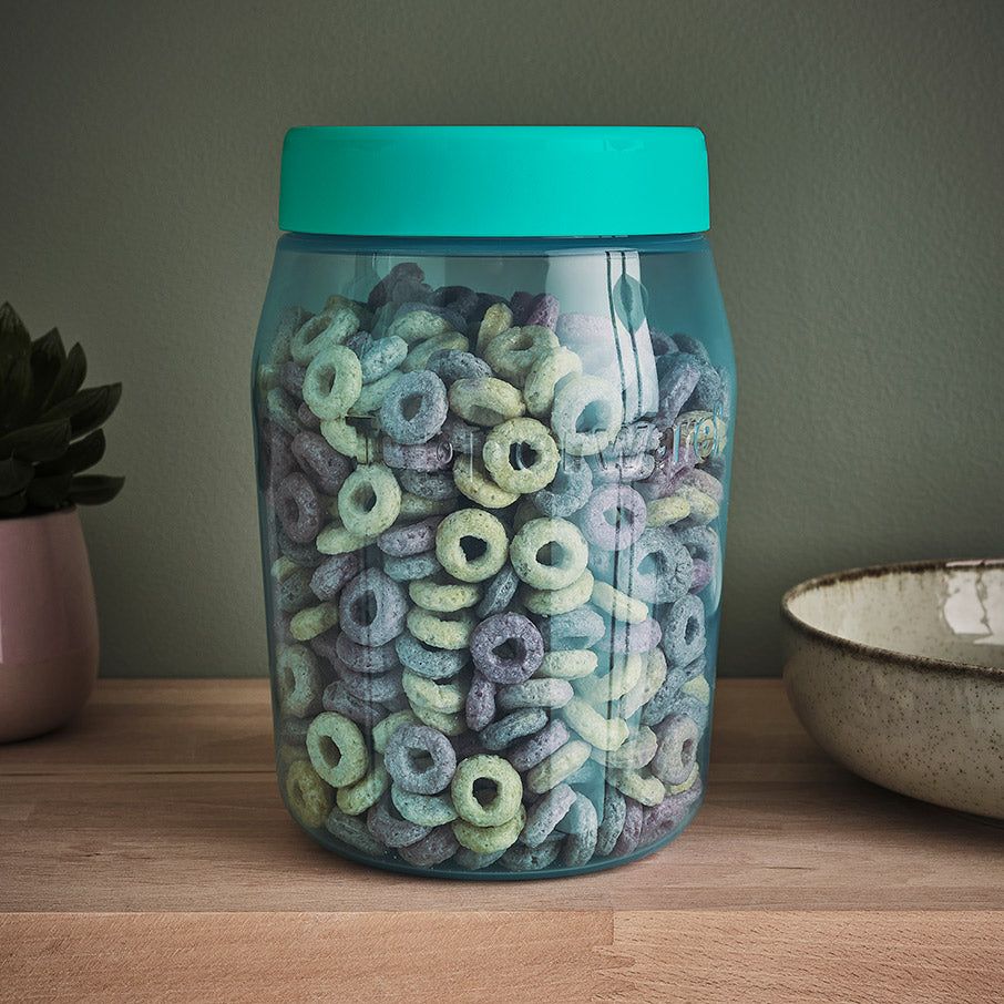 Tupperware Universal Jar 1.5-qt/1.5l With Simple Cover Turquoise Dry Storage | SGAPC7405