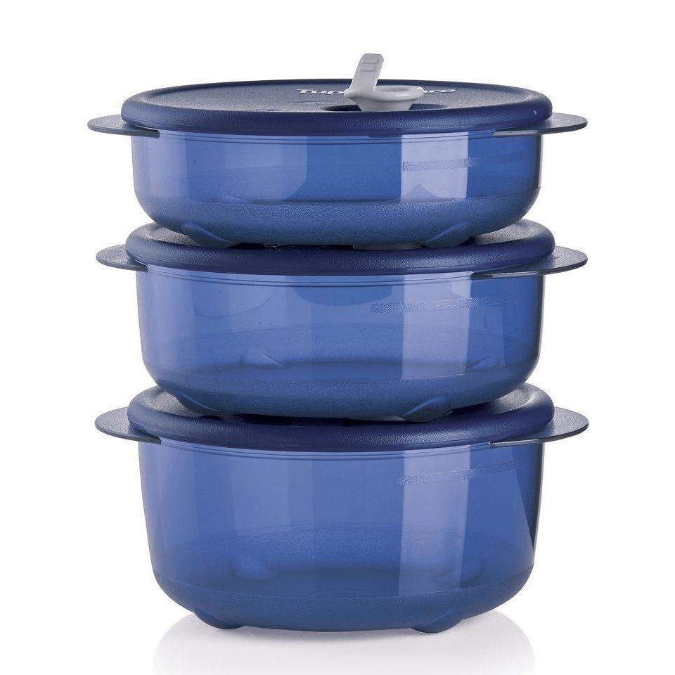 Tupperware Vent \'N Serve 3-pc. Small Round Set Nocturnal Sea Freezer Storage | LZTYA0381