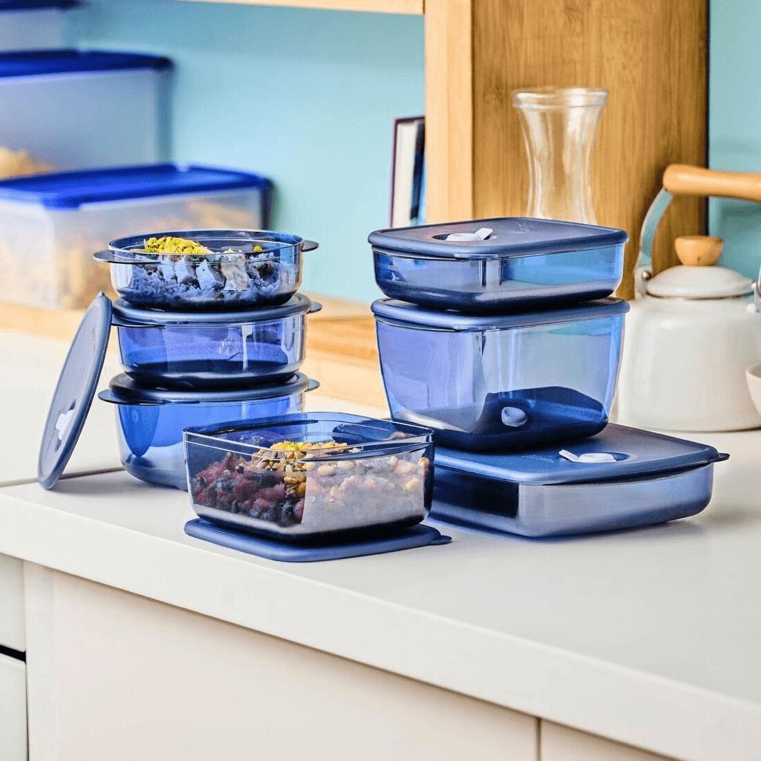 Tupperware Vent 'N Serve 7-pc. Set Lunch and Snacks | HUJEZ8657