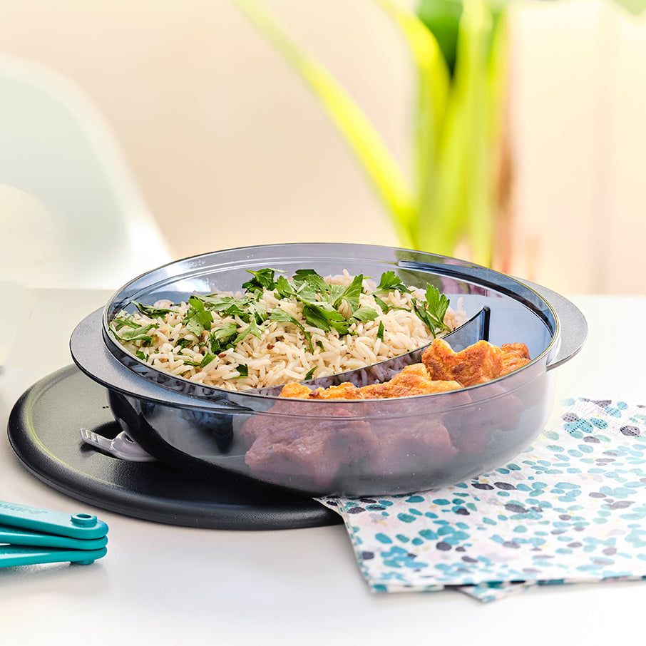 Tupperware Vent 'N Serve Round Divided Dish Nocturnal Sea Freezer Storage | YVRCD7189